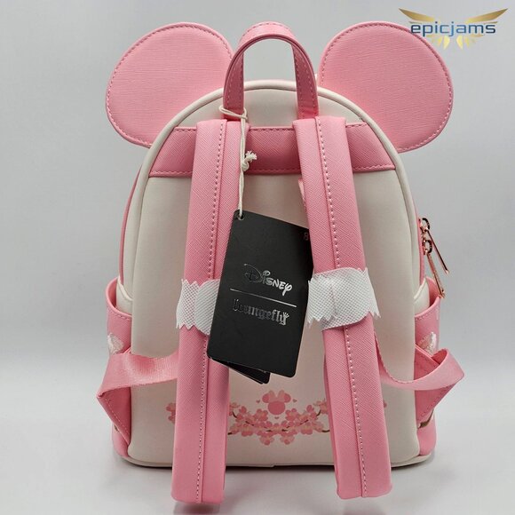 Loungefly Disney Minnie Mouse Cherry Blossom Ears Mini Backpack - Picture 5 of 5